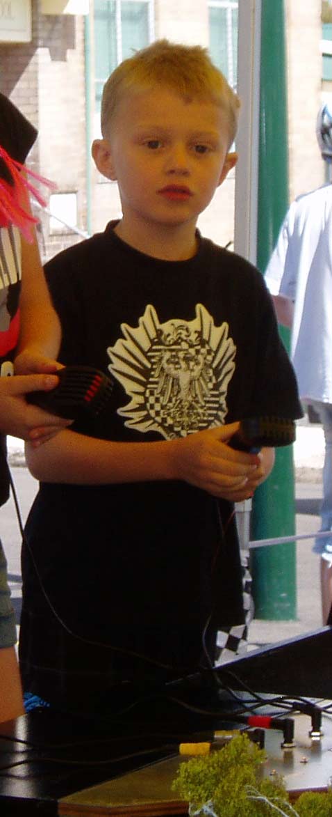 Our friend Ethan - a picture of concentration!